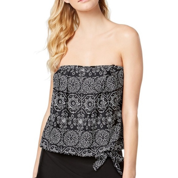 New 24th & Ocean Women's Tankini Top Size 8 / Small Spot On Side-Tie Swimsuit - Picture 1 of 10